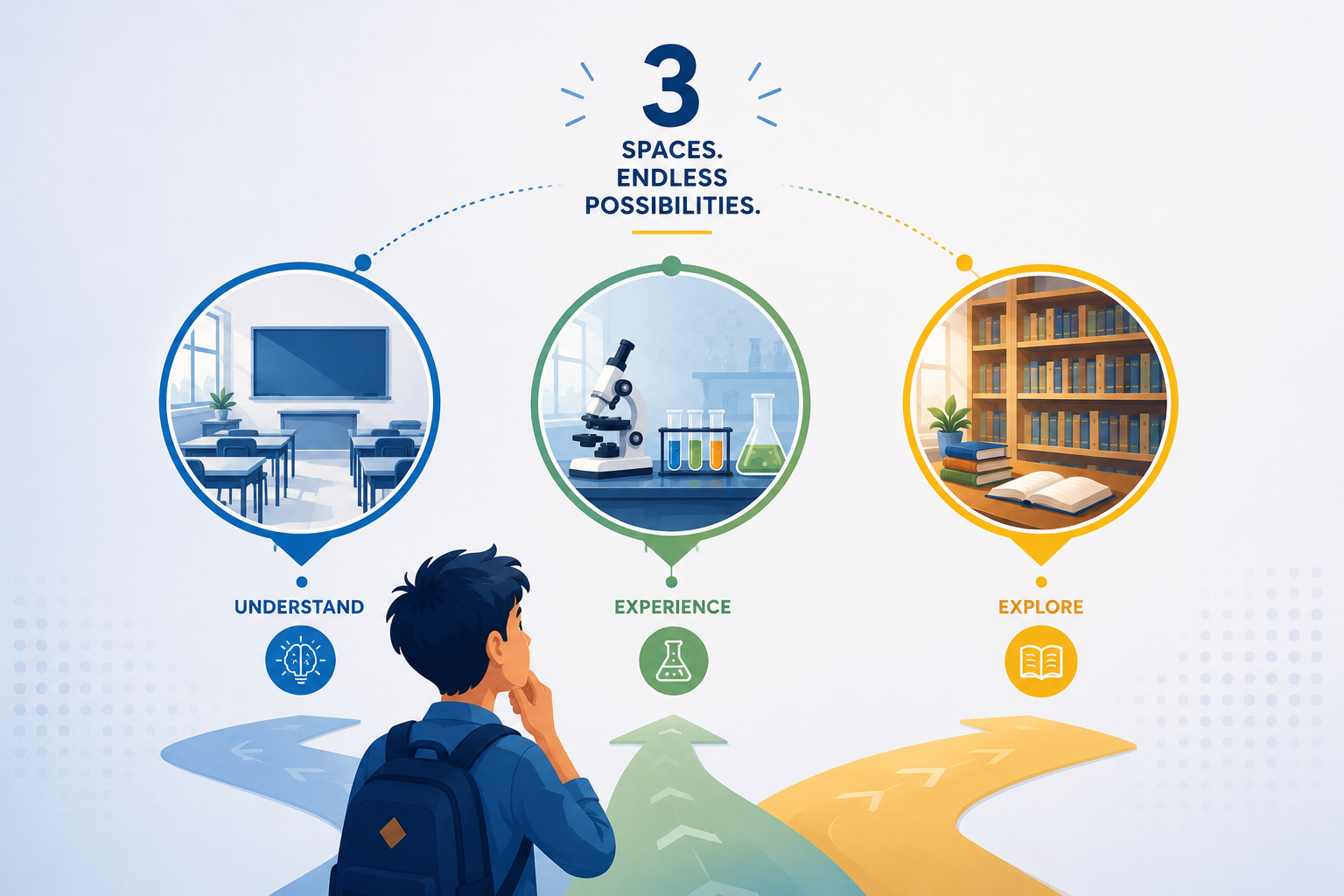 3 learning spaces